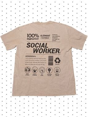 Social Worker Appreciation Bundle - Beige Short Sleeve Unisex T-Shirt & Notepad